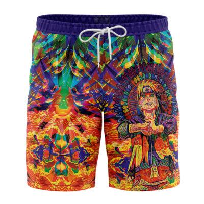 Trippy Naruto Hawaiian Shorts FRONT Mockup Knot - Naruto UK Store