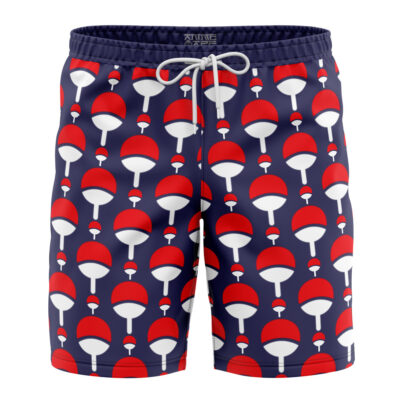 uchiha Hawaiian Swim Trunks Board Shorts Naruto - Naruto UK Store